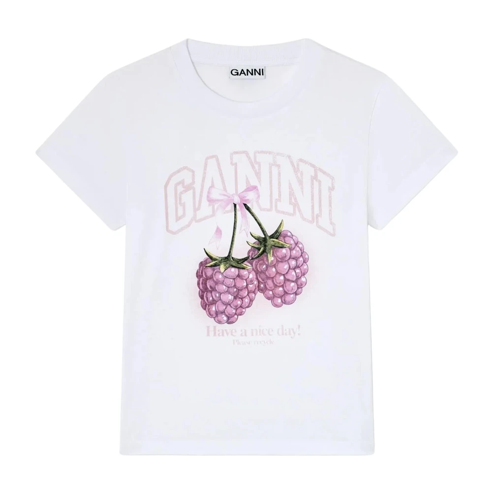 Ganni Women's White Baby Fit T-Shirt