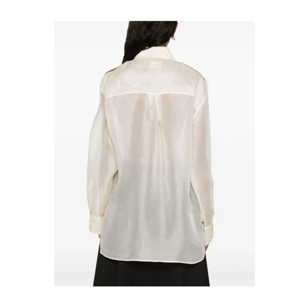 Khaite Elegant Missa Top Shirts White Dames