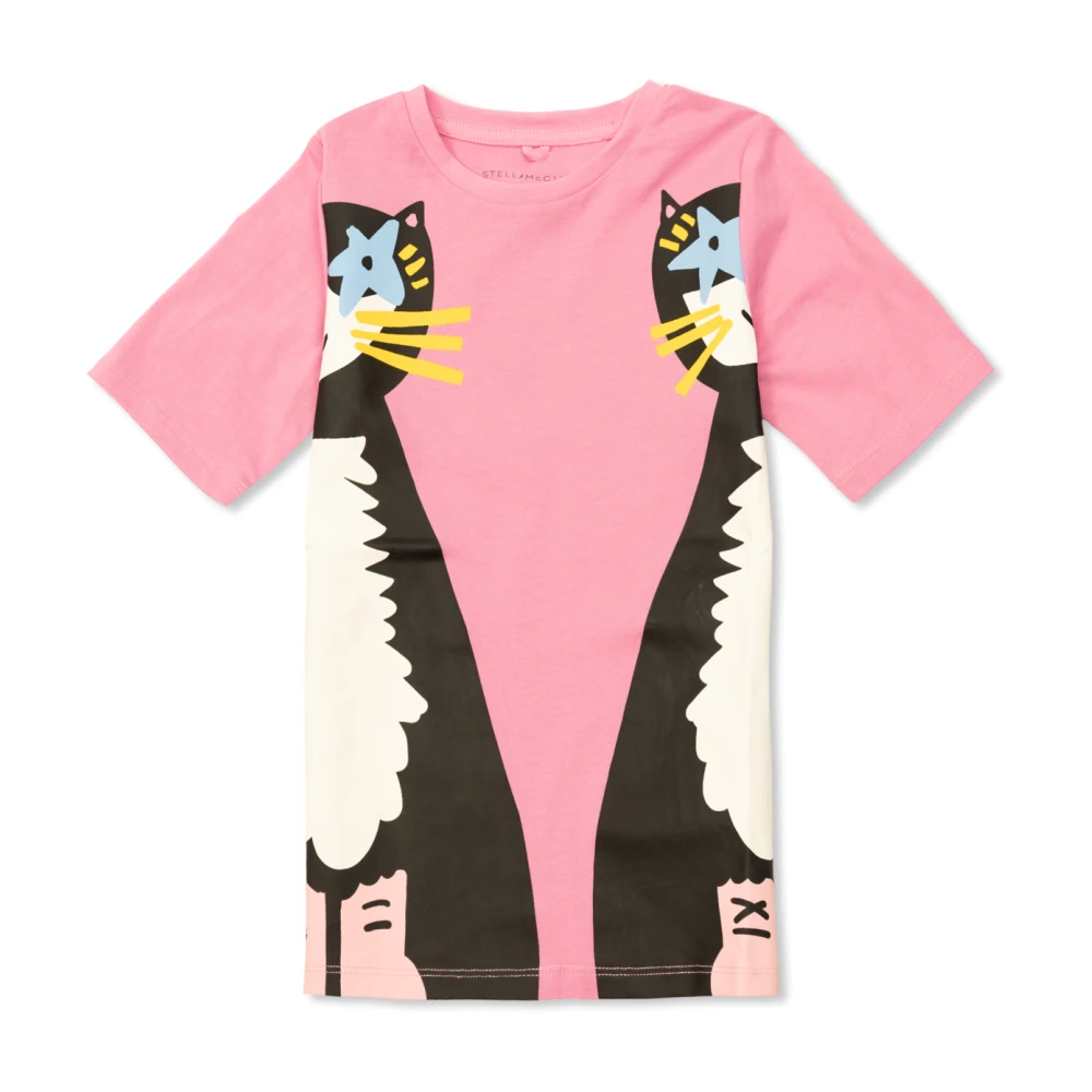 Stella Mccartney Girls Pink Dress With Print - Dresses - 4 Y - Kids