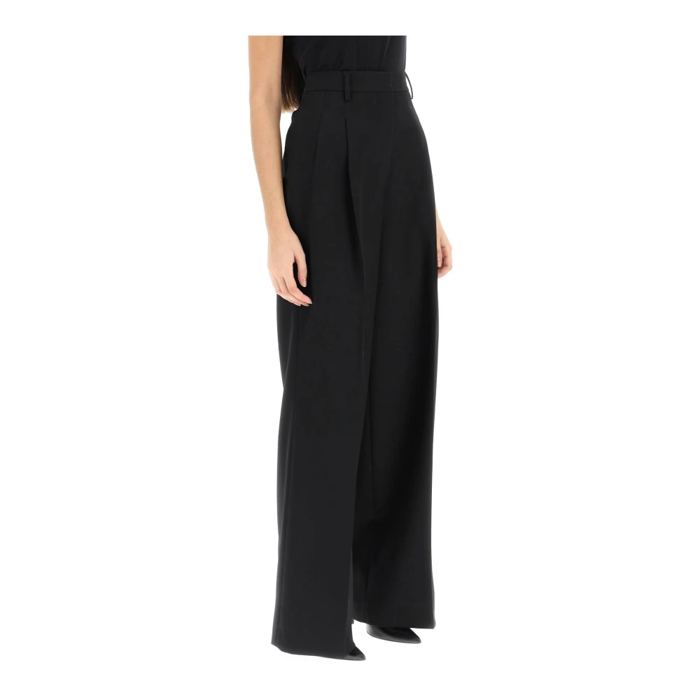 Burberry Wide Trousers Black Dames