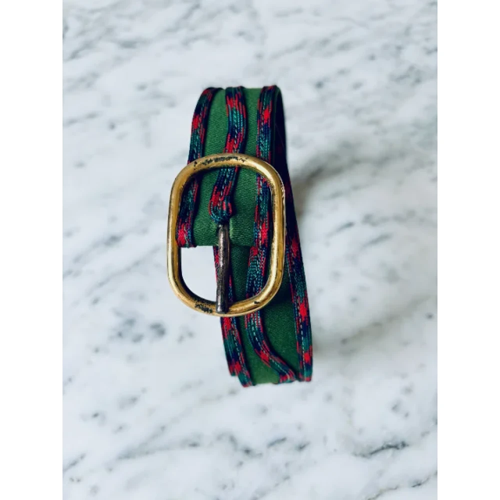 Yves Saint Laurent Vintage Pre-owned Canvas belts Green Dames