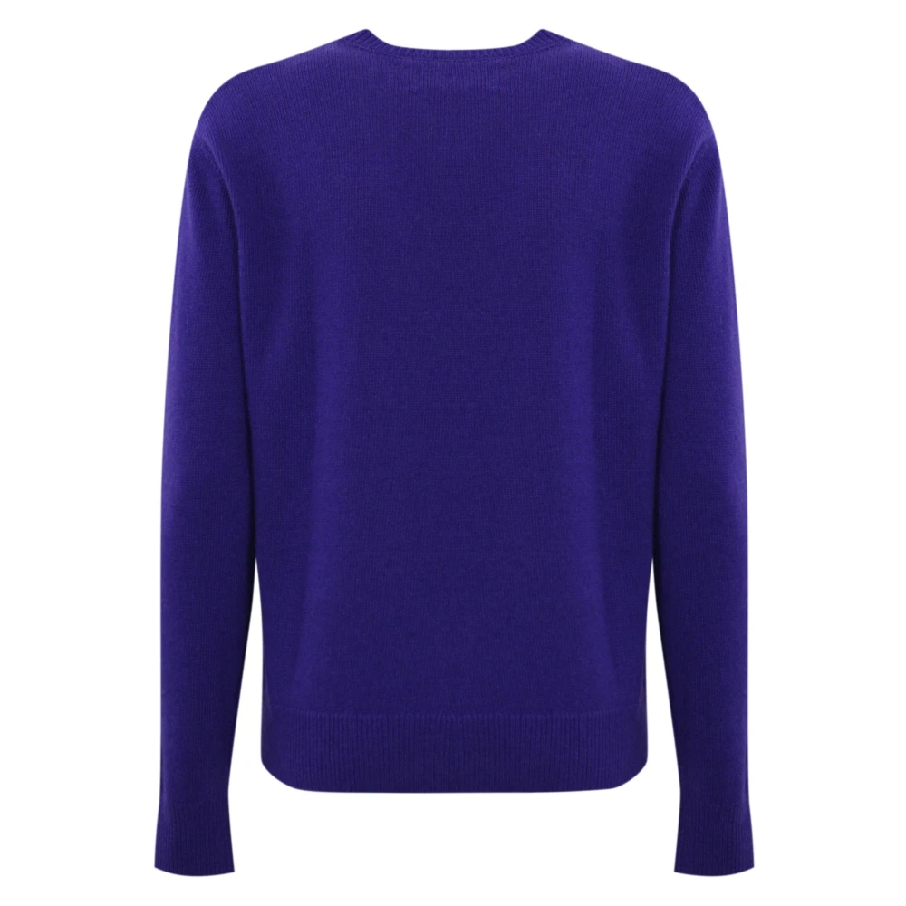 MC2 Saint Barth Paarse wollen trui met geborduurd logo Purple Dames