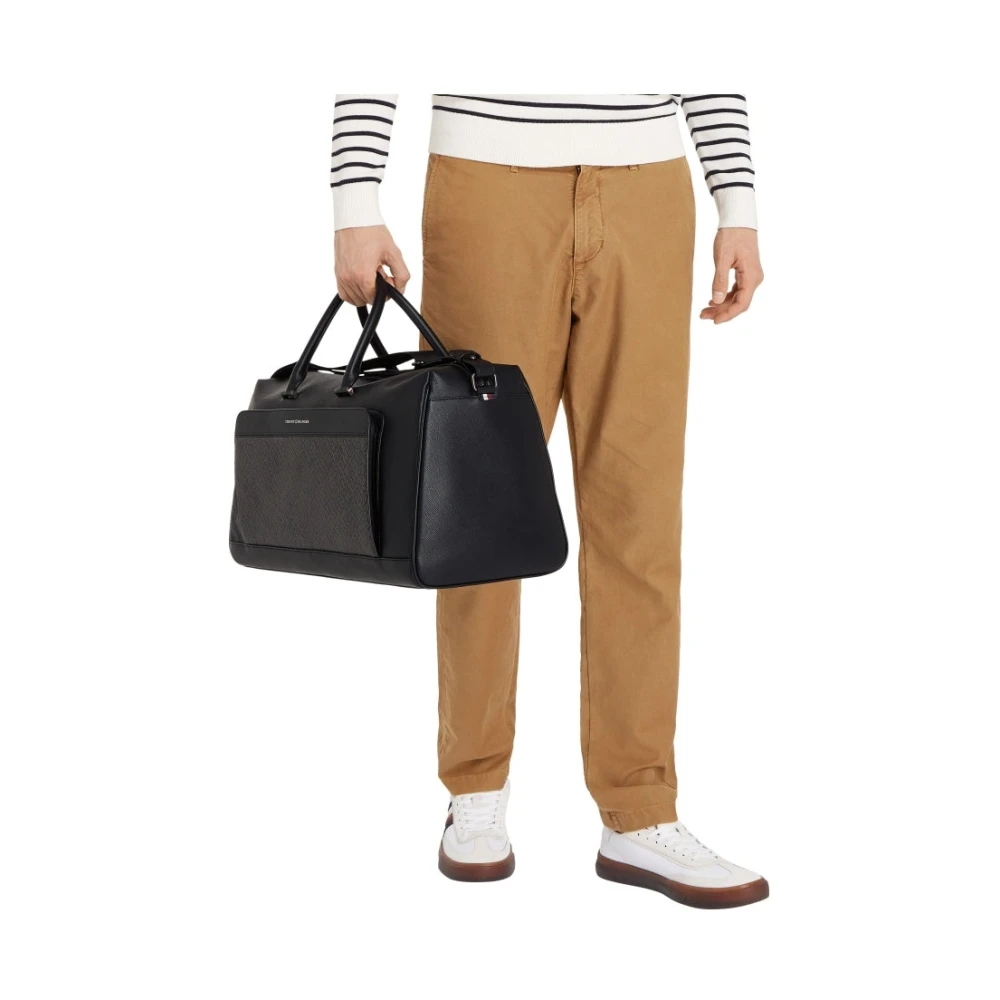Tommy Hilfiger Zwarte Monogram Duffle Weekendtas Black Heren