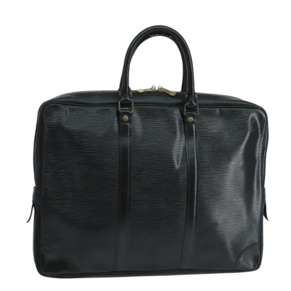 Louis Vuitton Vintage Pre-owned Leather briefcases Black Dames