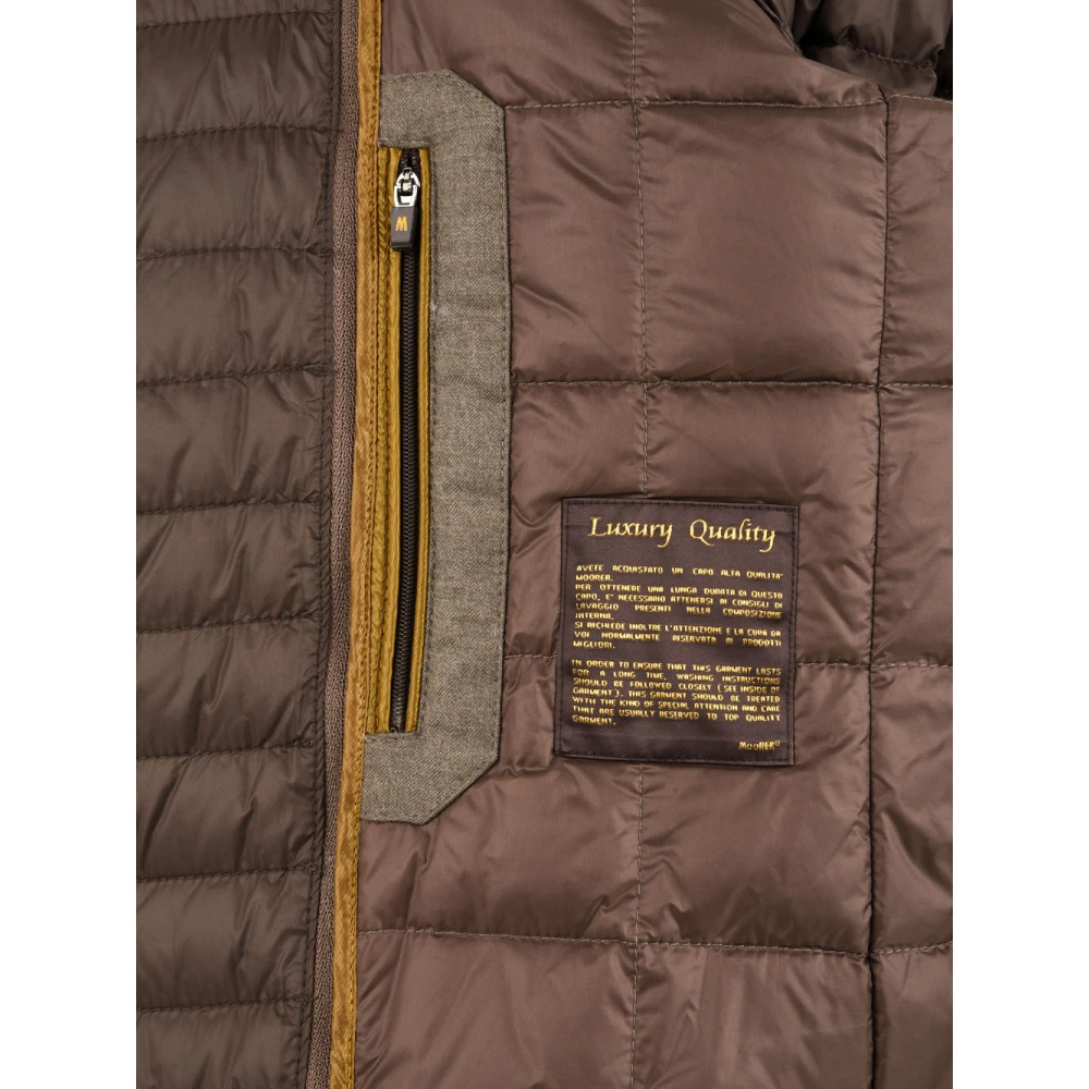 Moorer Beige Jas Bellotto Stijl Grijs Beige Heren