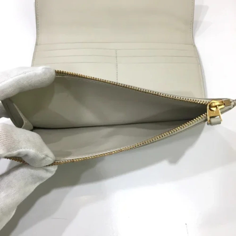 Bottega Veneta Vintage Pre-owned Leather wallets White Dames