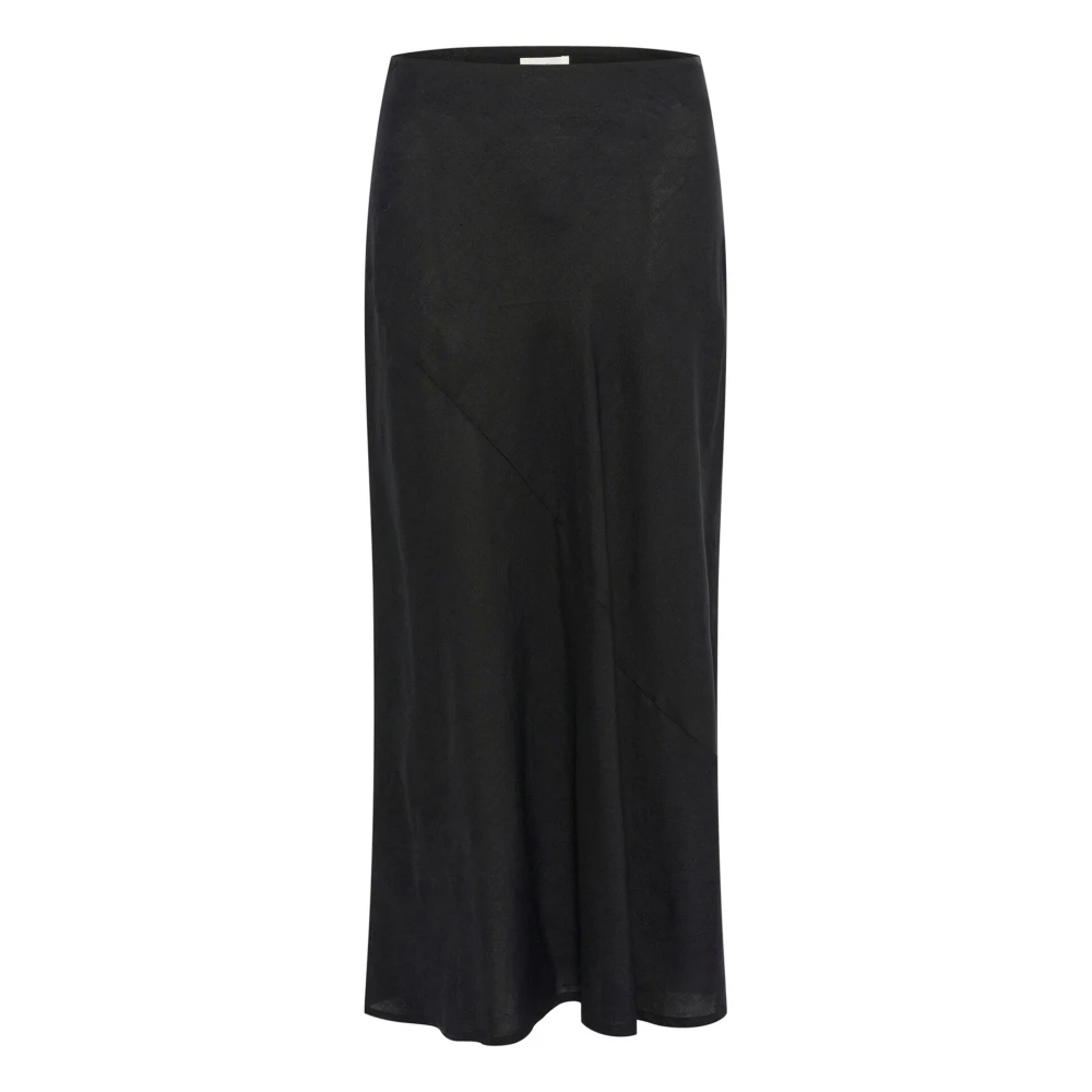 Part Two Zwarte Rok met Elastische Taille Black Dames