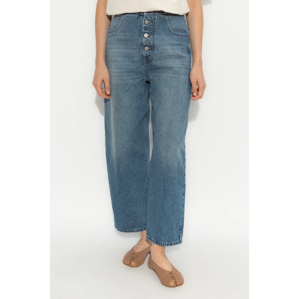MM6 Maison Margiela High-waisted Jeans Blue Dames