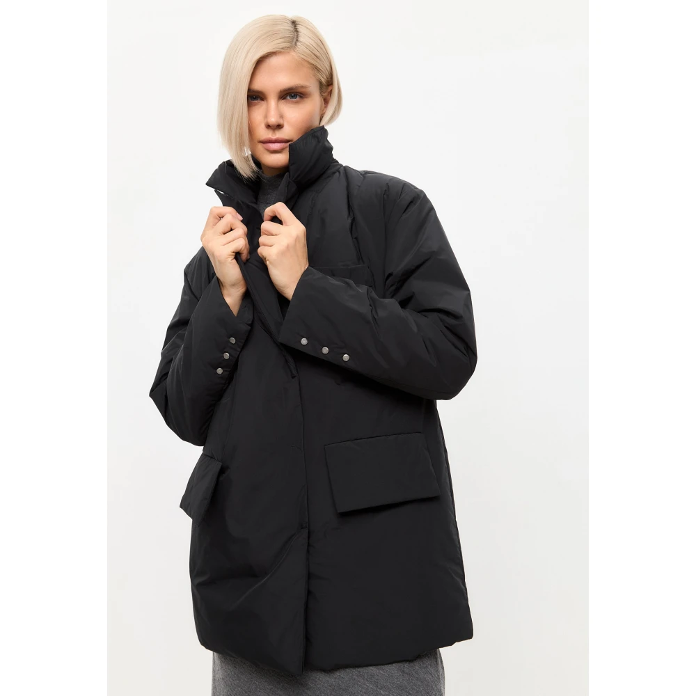 Cesare Gaspari Gebelde Gewatteerde Blazer Zwart Black Dames