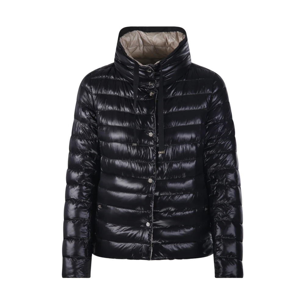 Herno Kvinno Svart Jackor Dam, Xs, Reversible Down Jacket
