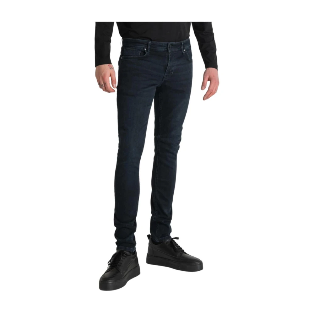 Antony Morato Men's Blue Slim Fit Jeans, W38, Ozzy Tapered Dark Denim Jeans