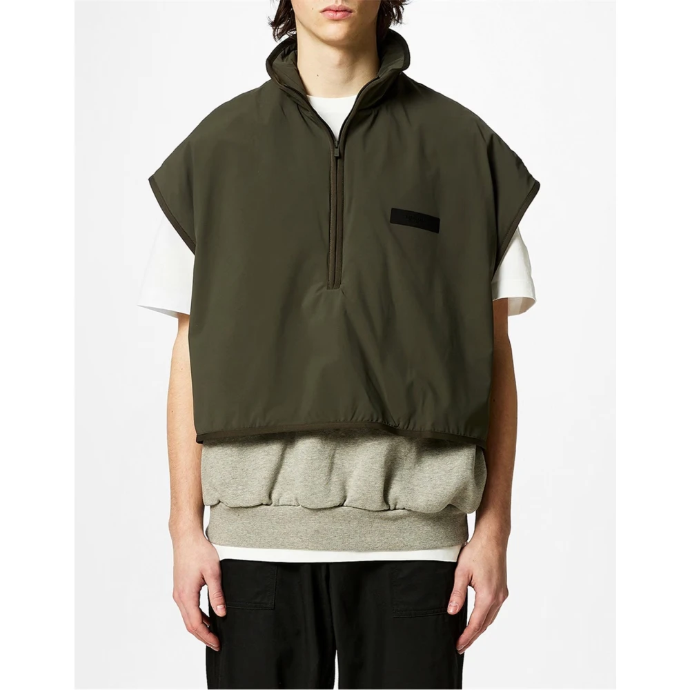 Fear Of God Nylon Fleece Mockneck Vest Multicolor Heren