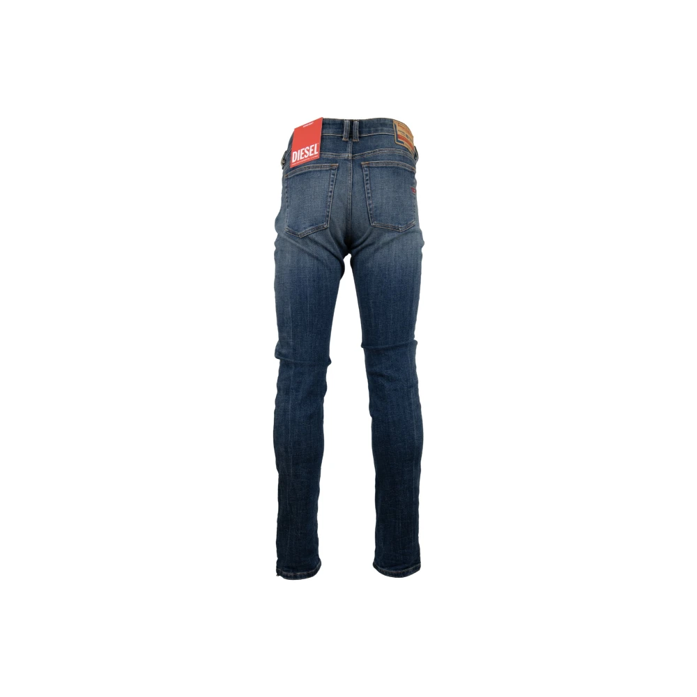 Diesel Heren Rits Knoop Jeans Blue Heren