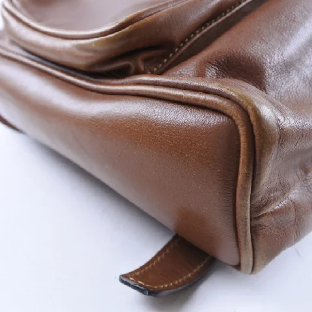 Gucci Vintage Pre-owned Leather handbags Brown Dames