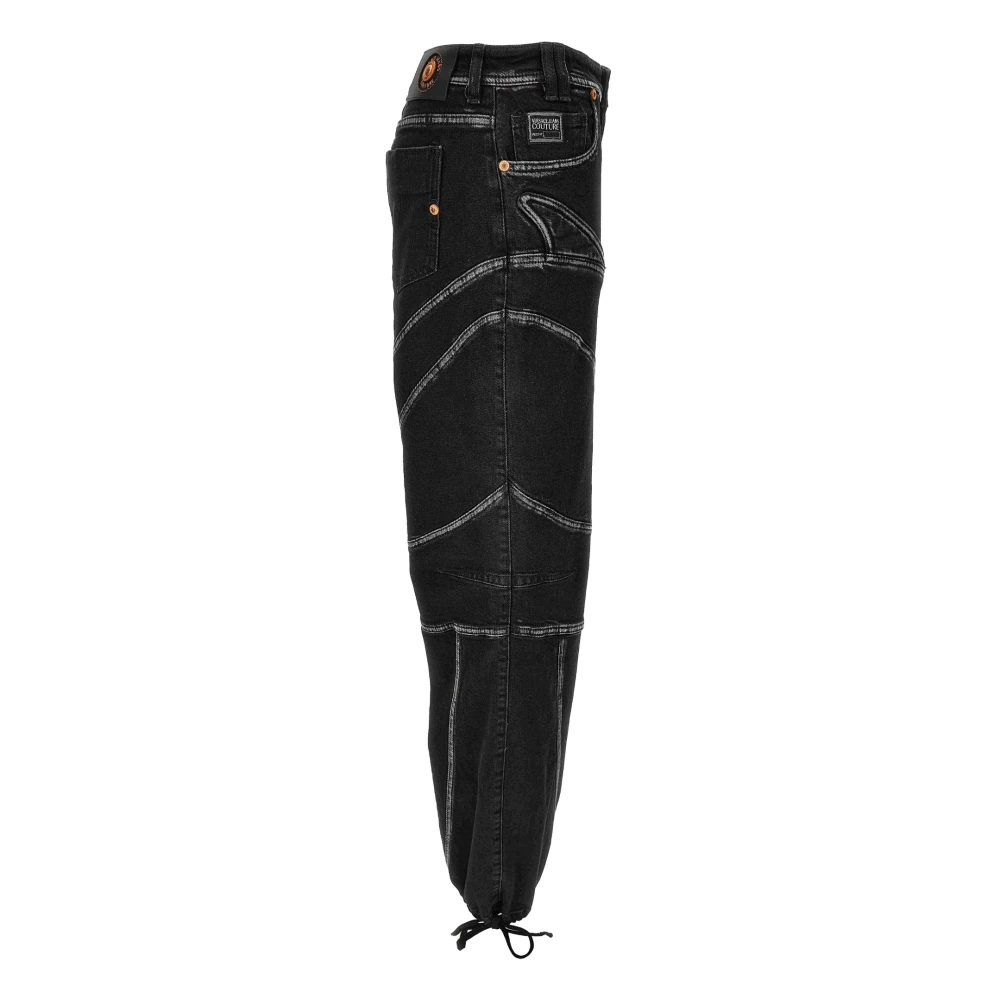 Versace Jeans Couture Stijlvolle Broeken voor Modeliefhebbers Black Dames