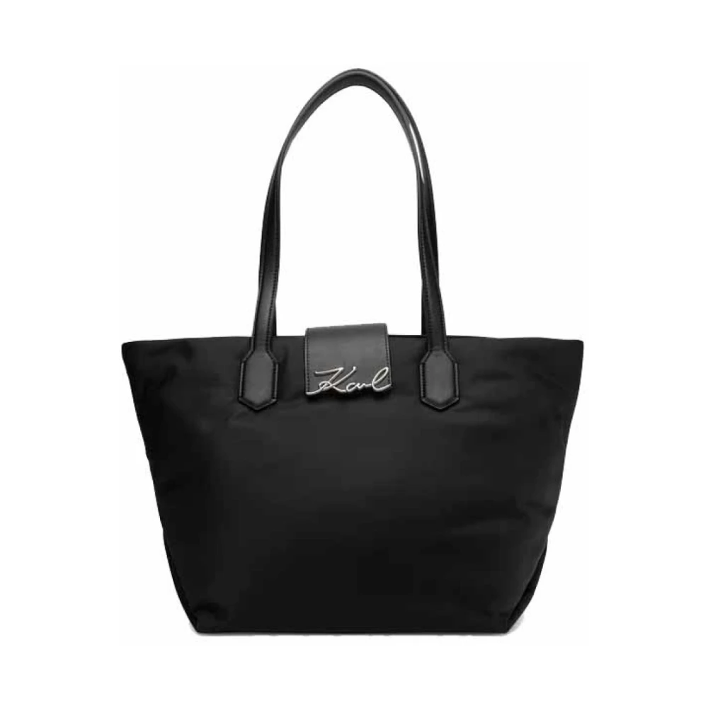 Karl Lagerfeld Black Shopping Bags, Female, One Size, Tote Bags