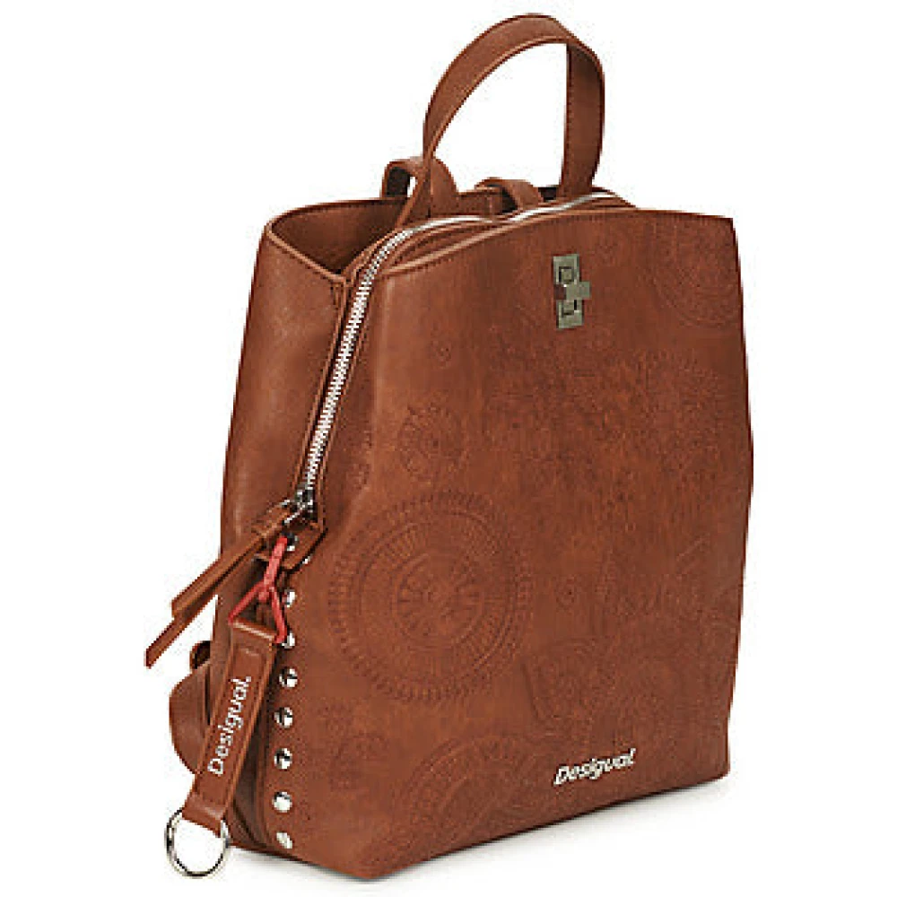 Desigual Bruine Mini Rugzak Dejavu Stijl Brown Dames