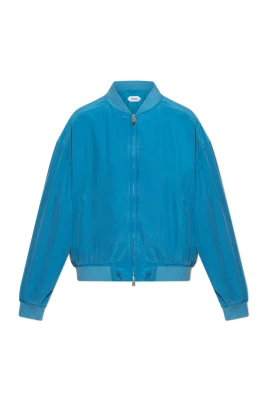 Silk Poplin Zip Blouson
