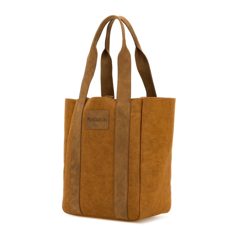 JW Anderson Canvas Workwear Shopping Bag Brown Dames