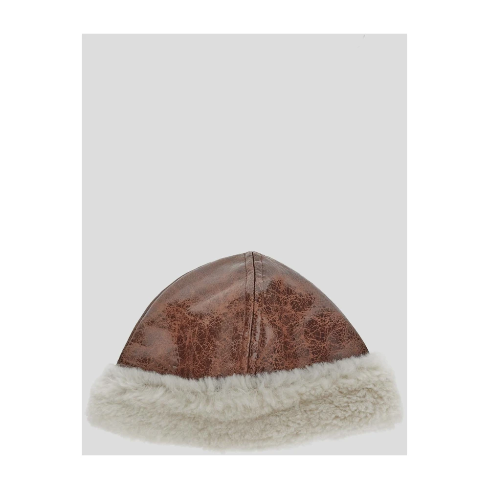 Stand Studio Shearling Hoed van Polyester Brown Dames