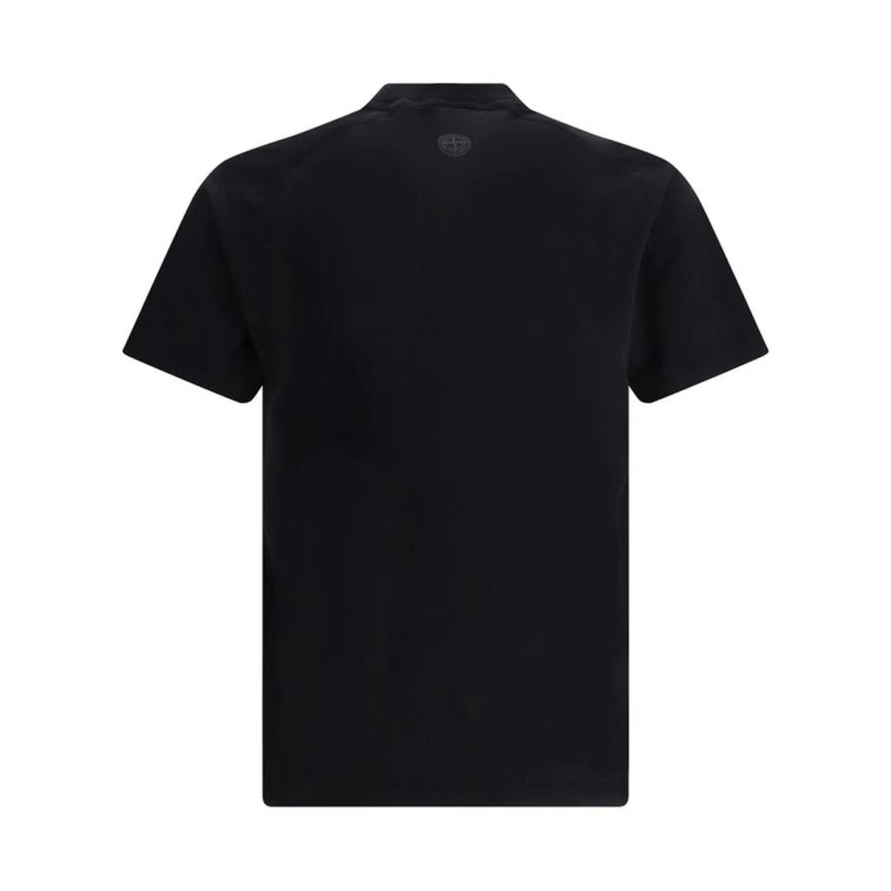 Stone Island Vintage Monogram Katoenen T-shirt Black Heren