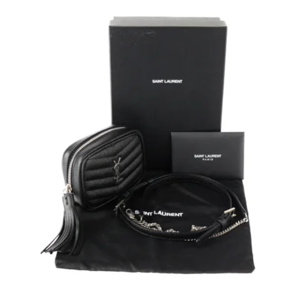 Saint Laurent Vintage Pre-owned Leather clutches Black Dames