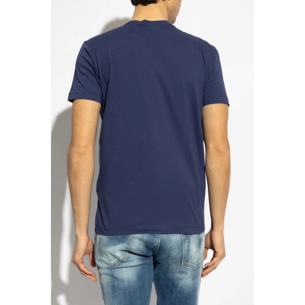 Dsquared2 T-shirt met logo Blue Heren