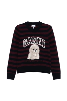 Puddelrandig Crewneck-tröja