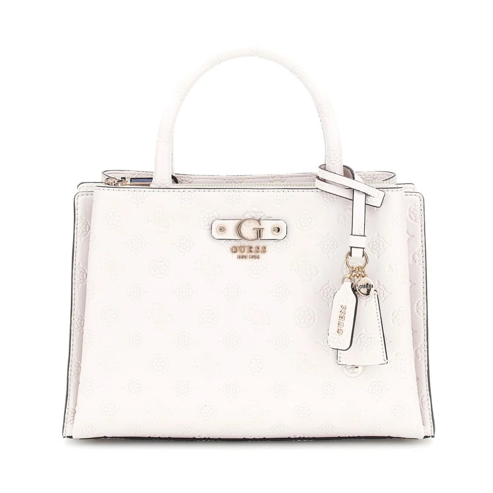 Guess Women's White Gerty Girlfriend Sat Off Shoulder Bag - Handbags - One Size - Bags