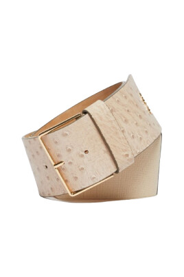 ostrich-print-leather-belt-with-elastic-insert