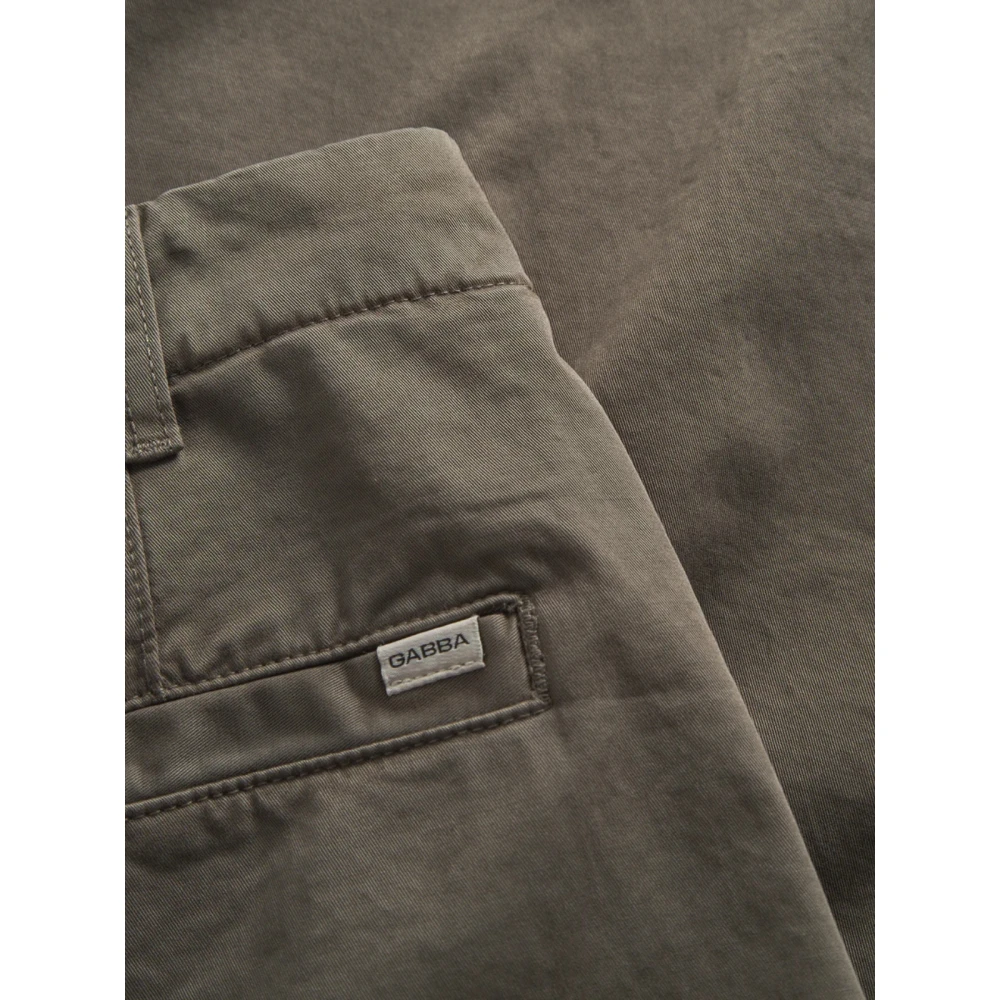 Gabba Bruine Geplooide Chino Broek Brown Heren