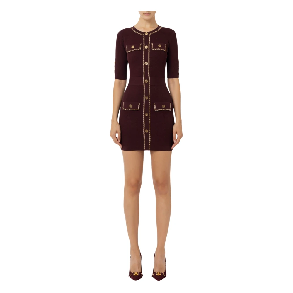 Elisabetta Franchi Rouge Noir Minijurk Am92B46E2 CG3 Brown Dames