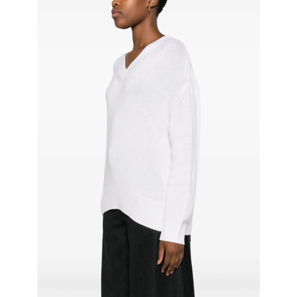 allude Platgebreide Trui White Dames