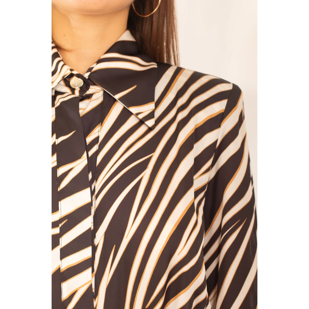 Babylon Animalier Side Split Dress in Multicolor Dames