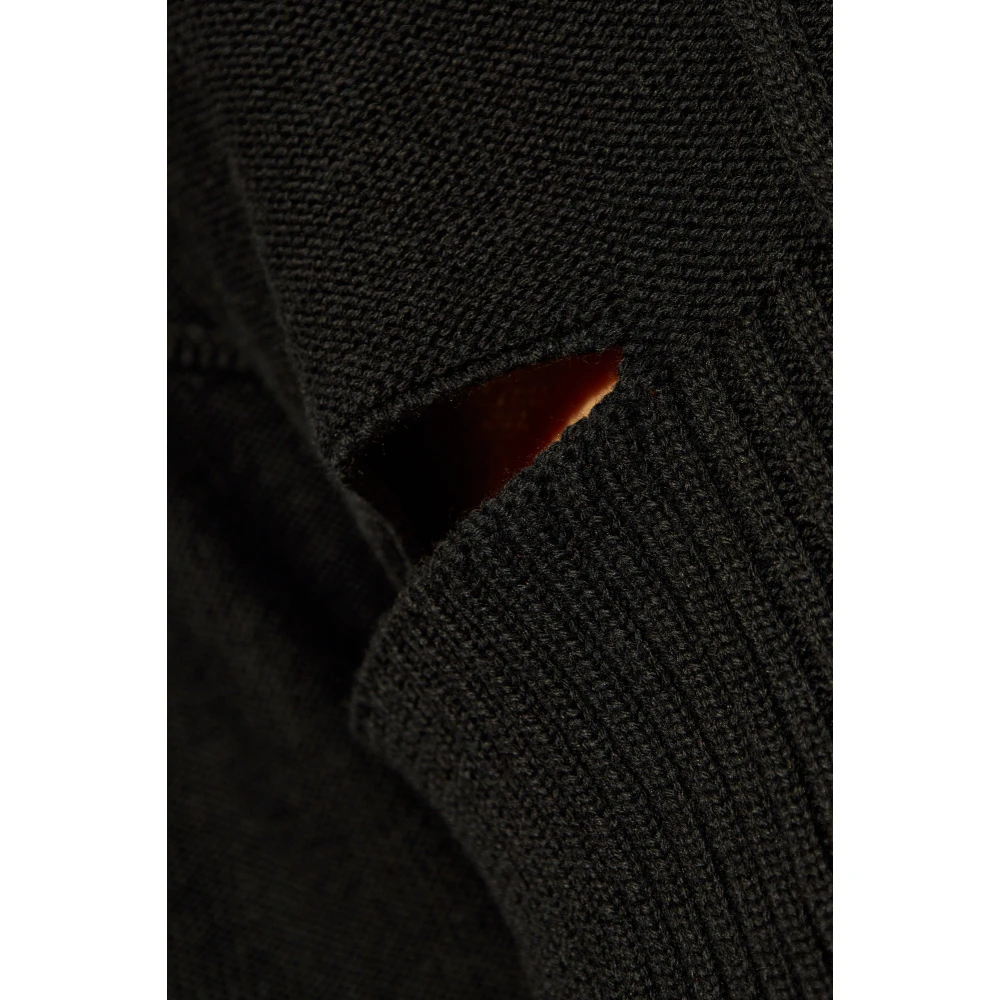 MM6 Maison Margiela Korte turtleneck met splitten Black Dames