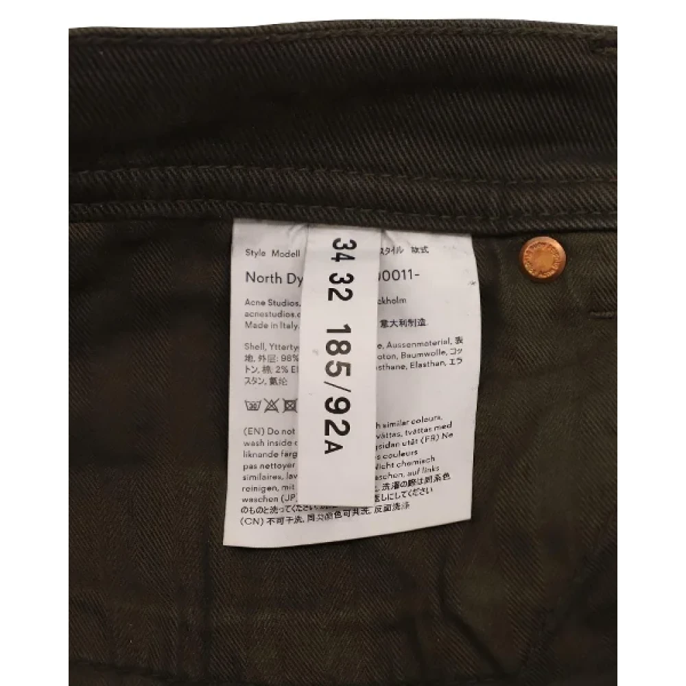 Acne Studios Pre-owned Cotton jeans Brown Heren