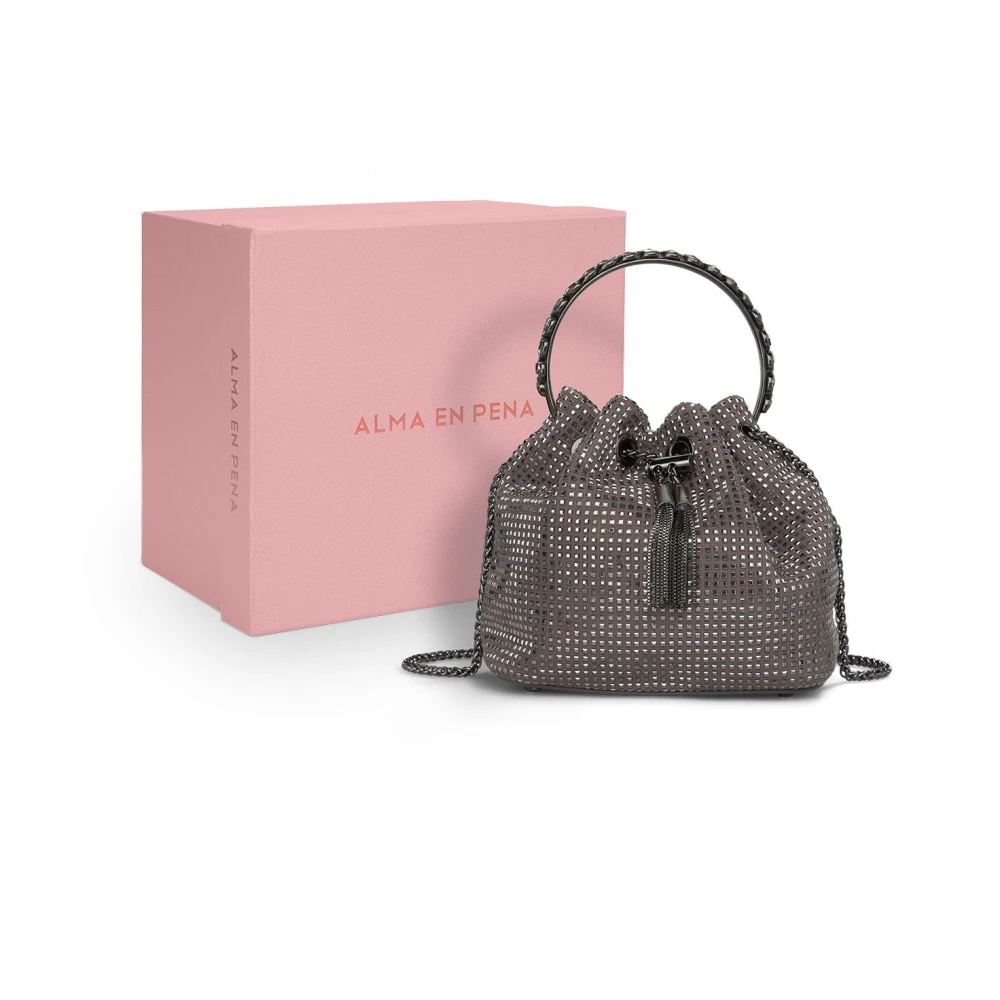 Alma en Pena Rhinestone emmer met hangend detail Gray Dames
