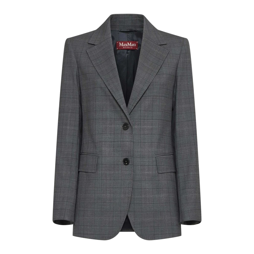 Max Mara Studio David Blazer Grijs Prins van Wales Gray Dames