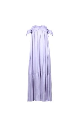 Satin Sweetheart Neckline Ruffle Klänning