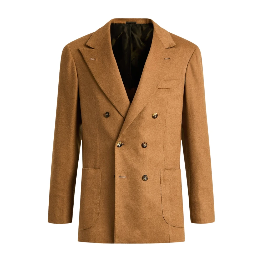 Kiton - Jackets > Blazers - Brown - Kiton - Modalova
