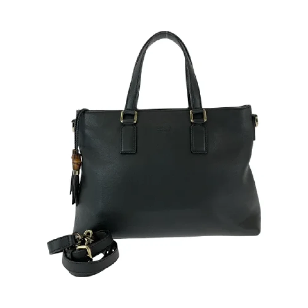 Gucci Vintage Pre-owned Leather handbags Black Dames