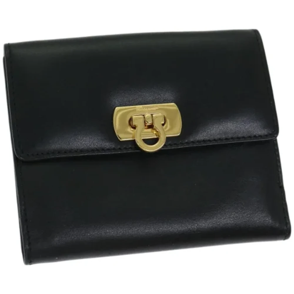 Salvatore Ferragamo Pre-owned Leather wallets Black Dames