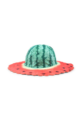 scalloped-multicolor-cloche-with-watermelon-embellishment