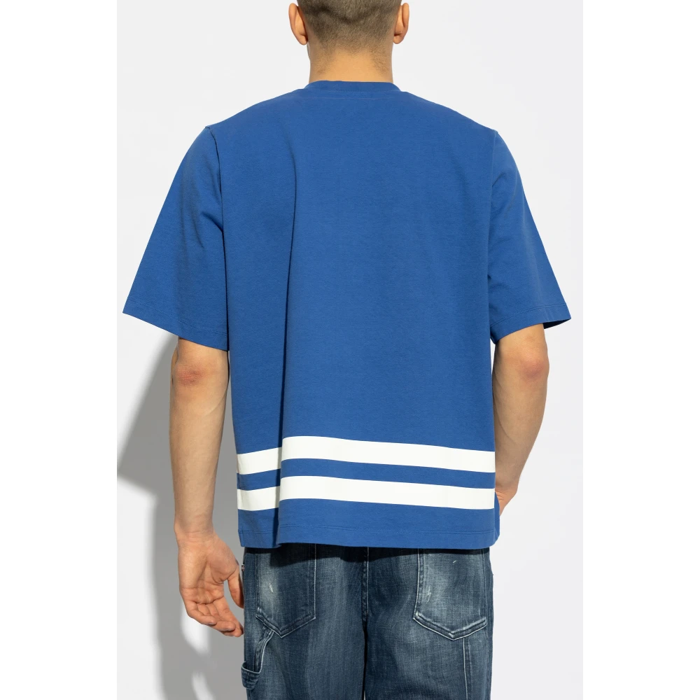 Dsquared2 T-shirt met logo Blue Heren