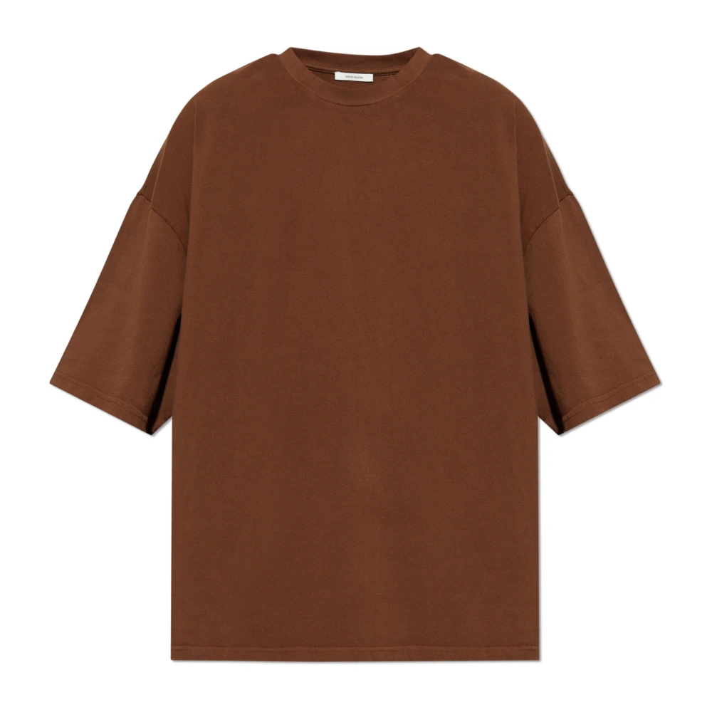 Entire Studios Unisex Bruin Tops 2XS, Katoen, T-Shirt Met Ronde Hals