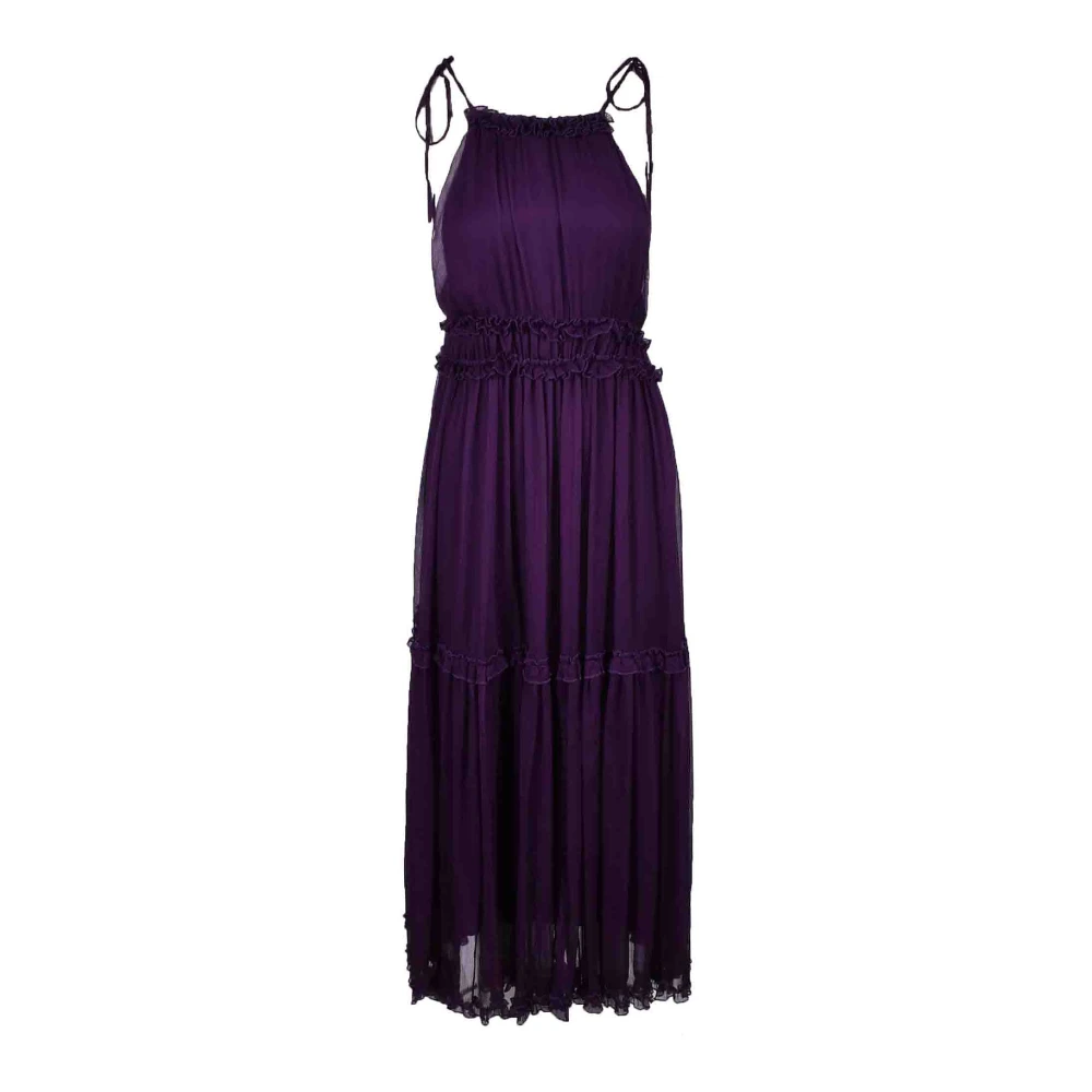 Weili Zheng Exclusieve Midi Day Jurk Collectie Purple Dames