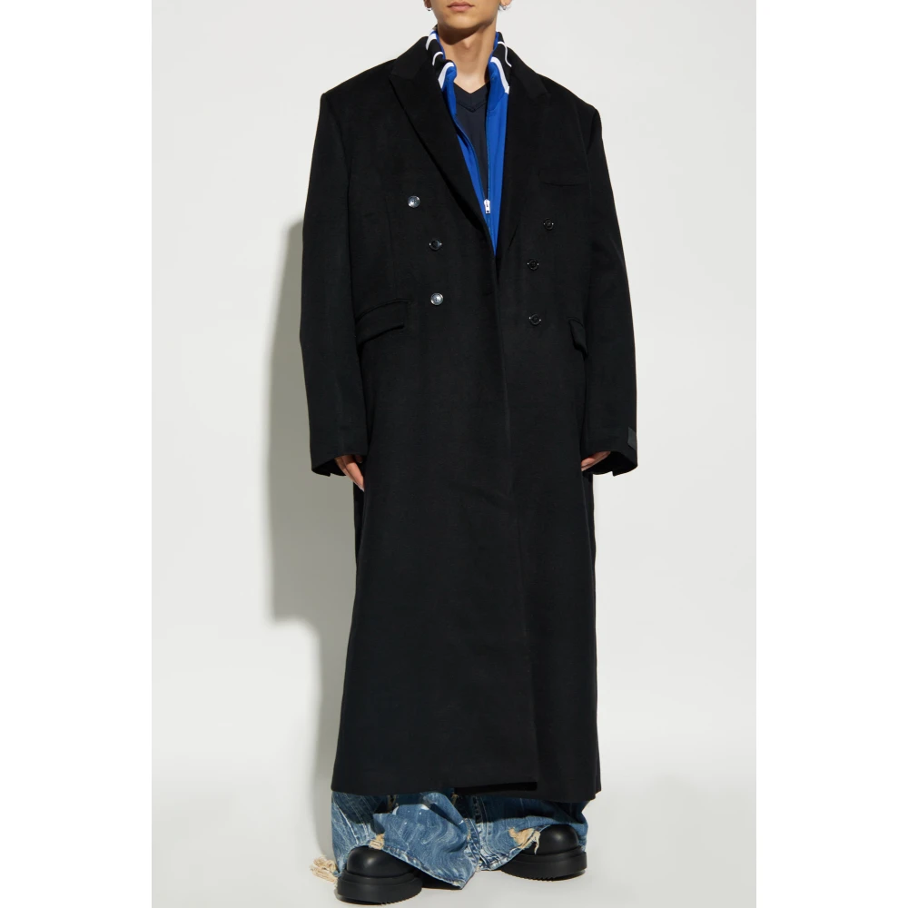 Vetements Wollen jas Black Heren