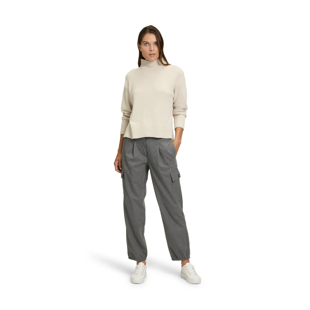 Betty Barclay Lurex Gebreide Trui Stijlvol Comfort Beige Dames
