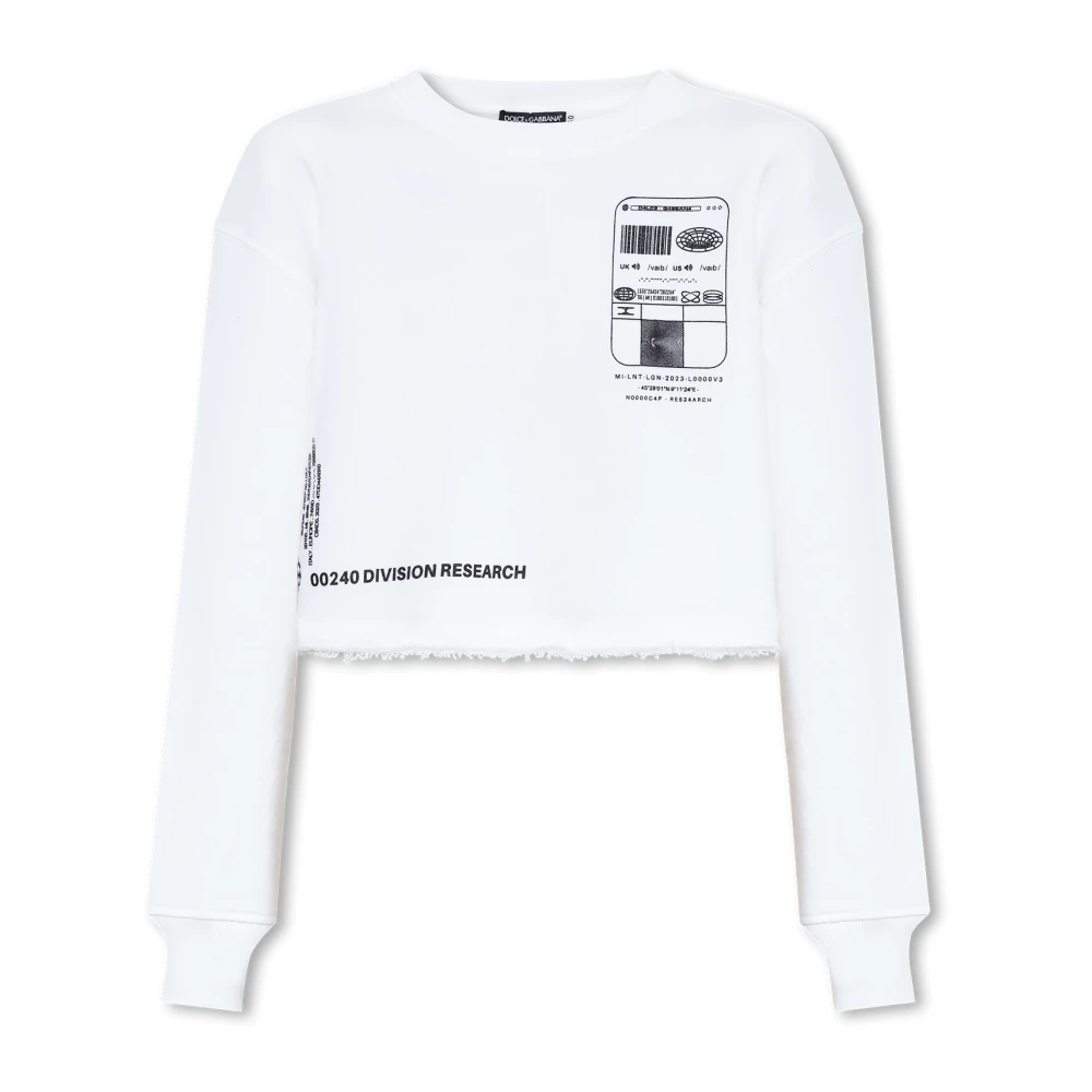 Dolce & Gabbana Bedrukte sweatshirt White Dames