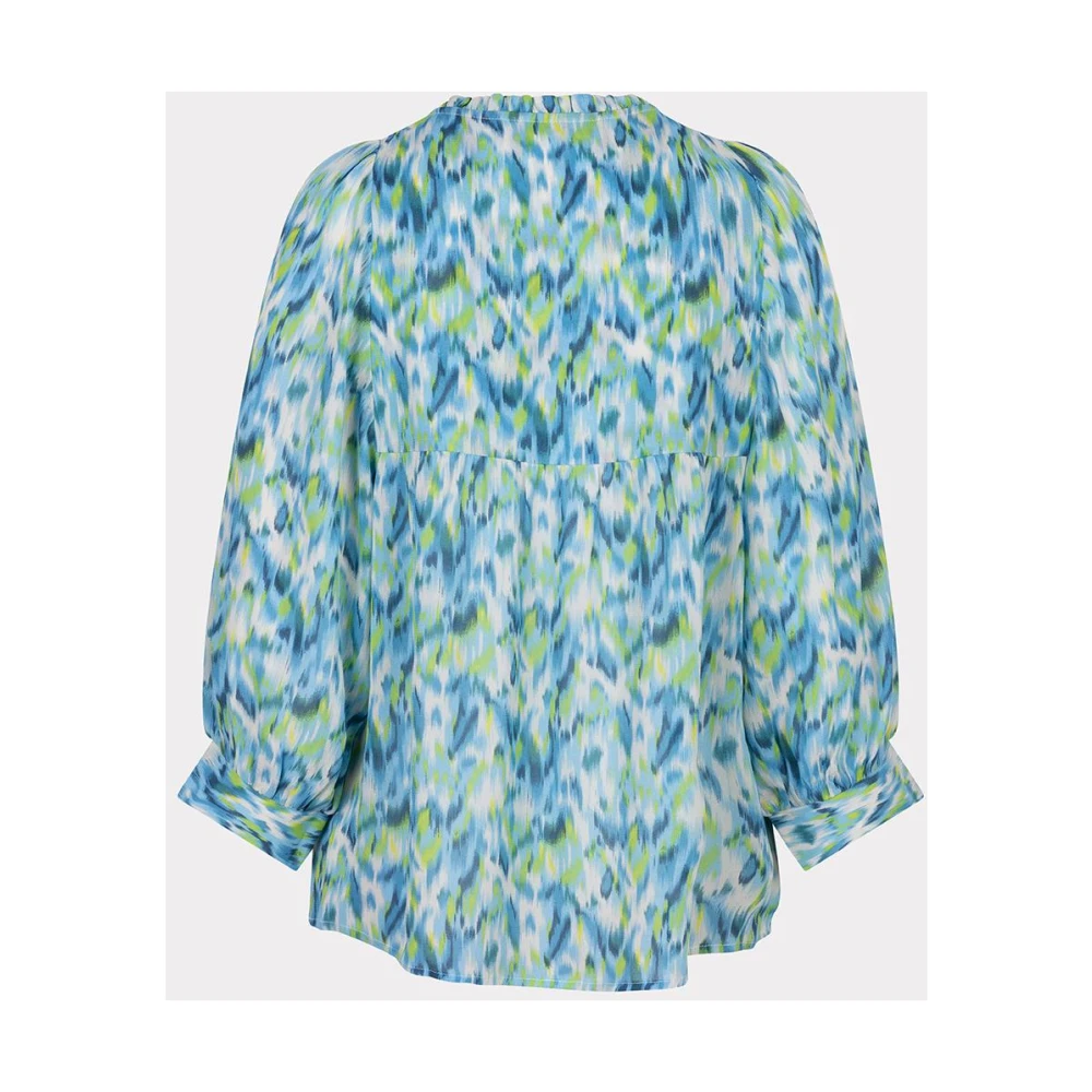 Esqualo Blouse met Wijde Mouwen en Bayside Print Multicolor Dames
